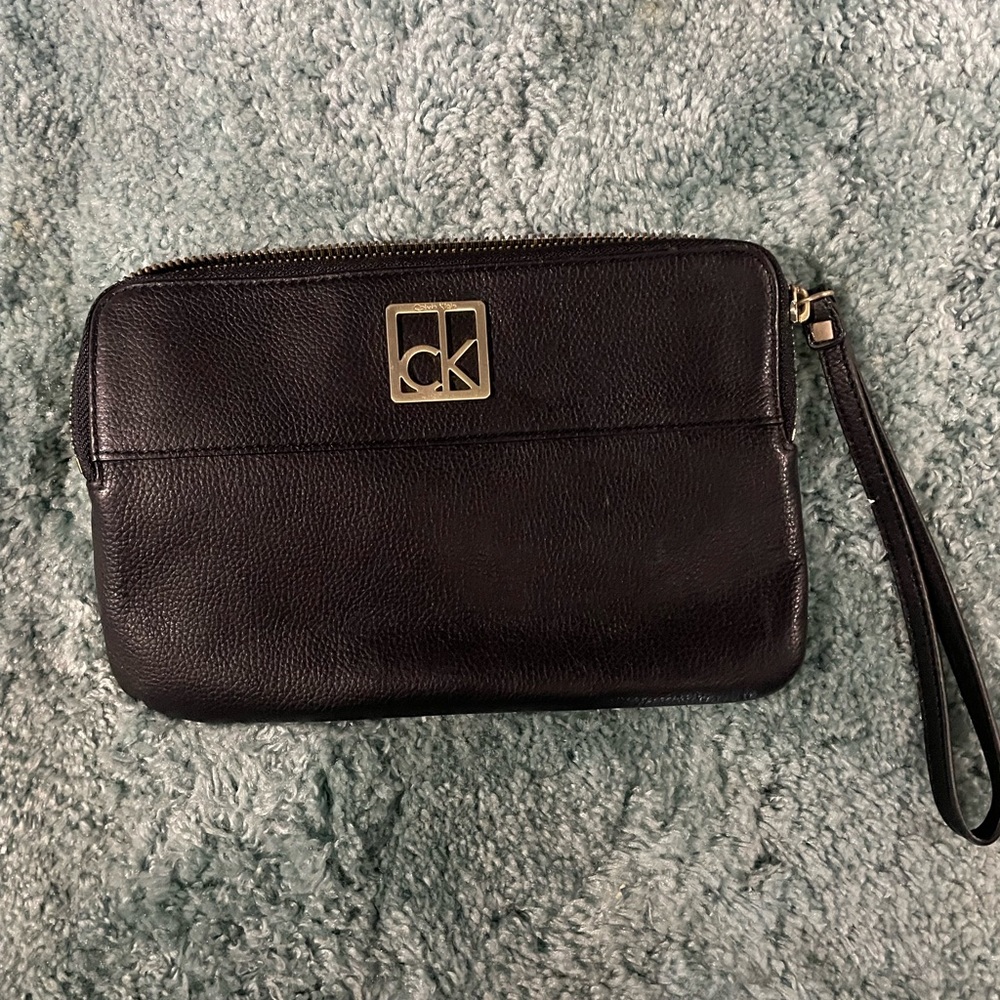 Calvin Klein leather clutch
